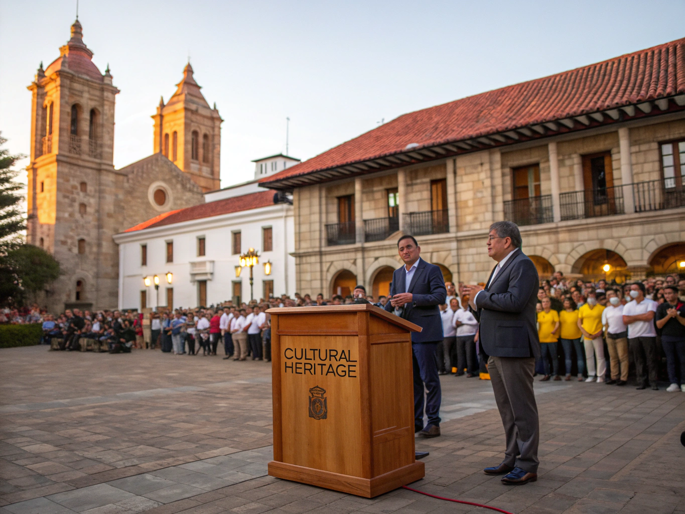 Alfaro Vallejo conversando con ciudadanos en las calles de Cotacachi